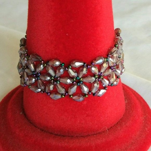 Drop Crystal Bracelet Hand Made - Picture 1 of 2